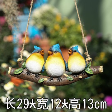 免運戶外擺件花園造景 花園裝飾 庭院 陽臺裝飾  戶外園林景觀裝飾小鳥仿真鸚鵡老鷹掛件