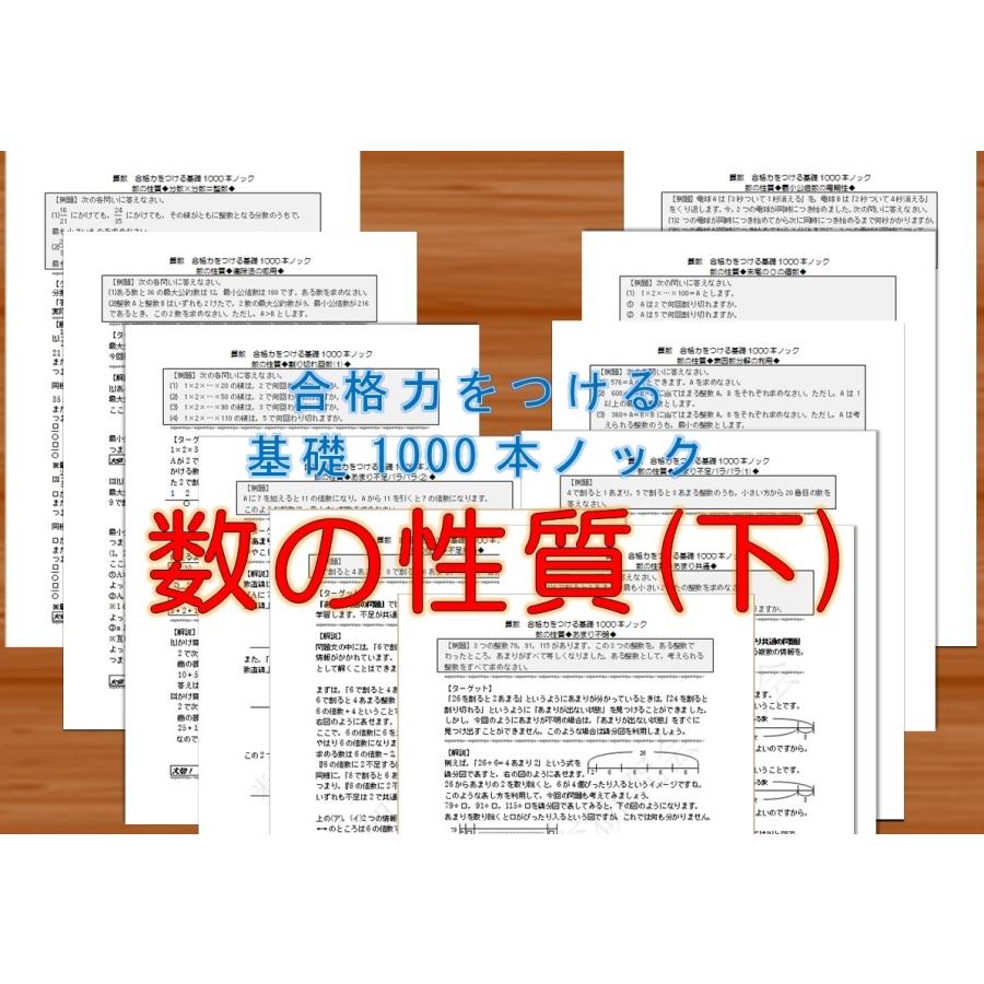 算数合格力をつける基礎1000本ノック-数の性質(下)