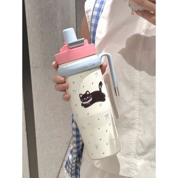 冰霸杯保溫杯大容量女款水杯2025新款高顏值壺316不銹鋼吸管杯子