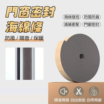 【曼徳旺】泡棉條 海綿條 門窗密封條 窗戶密封條 門縫條 隔音條 防風條  防蟲門縫擋 防撞條