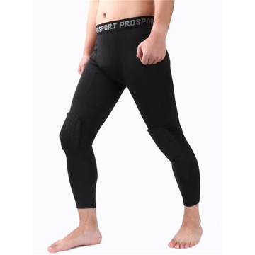 籃球蜂窩防撞緊身長褲衣護膝一體護肘打底褲跑步運動訓練健身裝備