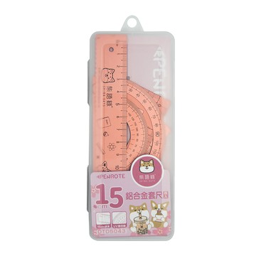 [家速配]柴語錄15CM鋁合金套尺-粉紅色