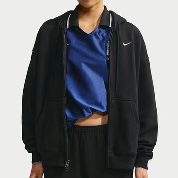 S.G NIKE STUDIO FLEECE 連帽外套 黑 IM8085-001 KARINA同款 刺繡LOGO 雙拉鍊