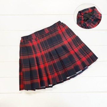 後鬆緊款 女童格子百褶裙褲裙 短裙 內有安全褲 大童 學院風 格子裙 校園 表演 【BB9408】