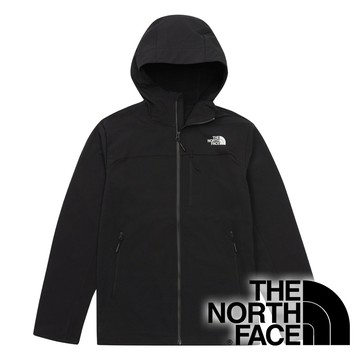 【THE NORTH FACE 美國】男連帽防風外套『黑』NF0A8KGH 戶外 露營 登山 健行 休閒 時尚 出國 旅遊 防風外套