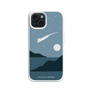 iPhone 15 SolidX 白 - ilovedoodle (Lim Heng Swee) - Cat Landscape - Meteor 貓咪流星