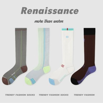 Renaissance襪子女跑步肌能小腿襪跳繩馬拉松健身運動壓力瘦腿襪