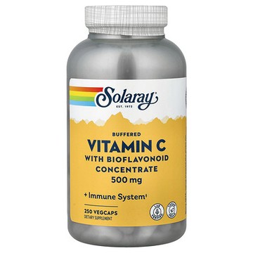 Solaray, 含濃縮生物類黃酮的緩釋維生素 C，500 毫克，250 片素食膠囊