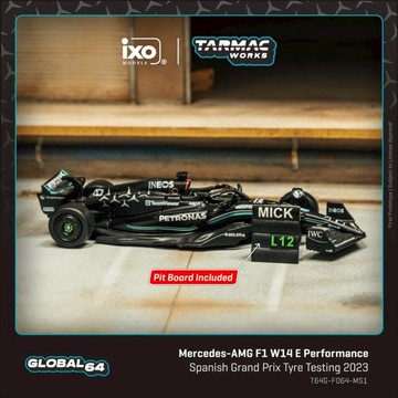 TARMAC 1/64 賓士 Mercedes AMG F1 W14 E 2023 西班牙GP 輪胎測試 賽車 模型車