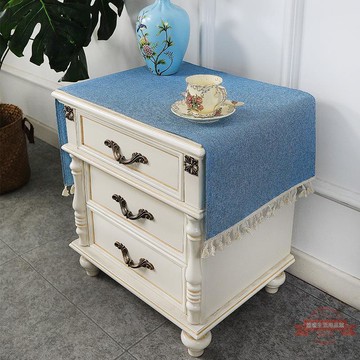 床頭柜桌布約臥室蓋布打印機防塵布藝遮蓋巾長方形色獨立站跨境