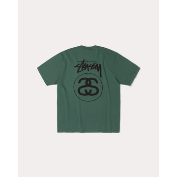 AirRoom 正品 2025AW STUSSY STOCK 左胸字體 背後 雙 LOGO 水洗 短T 1905118
