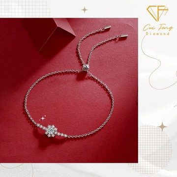 【CF鑽飾】莫桑鑽《晴光映雪》50分手鍊 手鏈 鑽石手鍊 雙11七夕 飾品 生日 情人禮物 送禮 禮盒