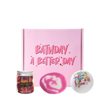 【新手嚐鮮】BATHDAY 泡澡球 2 入禮盒-含玫瑰花瓣