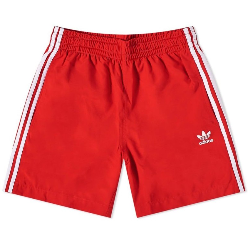 アディダス Adidas メンズ 海パン 水着 ビーチウェア 3 Stripe Swimshort Vivid Red 通販 Lineポイント最大0 5 Get Lineショッピング