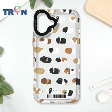 TRON iPhone 16 PLUS 走來走去很多天竺鼠 防摔太空載具殼 透白 軟硬 手機殼