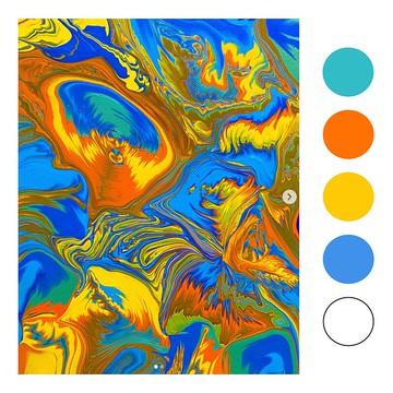 【新手必買】 Diy流體畫材料包 / 撞色系 / 可完成兩幅作品