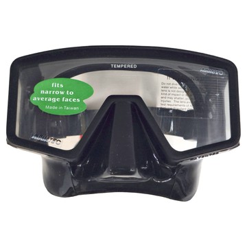 AQUATEC 無框矽膠廣角三視窗面鏡 MK-355N  黑色