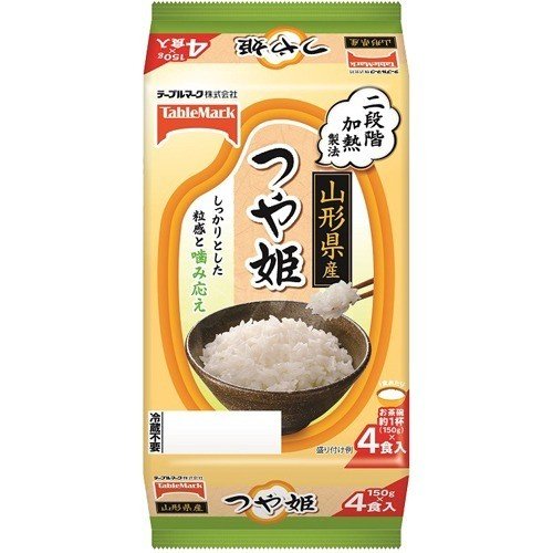 山形県産つや姫 分割 150g*4食入  たきたてご飯 パックご飯 ごはん レトルト 米 国産 レンチン