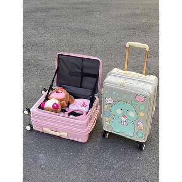 側開擴展拉桿箱女深倉大容量ins網紅行李箱萬向輪20 24學生旅行箱