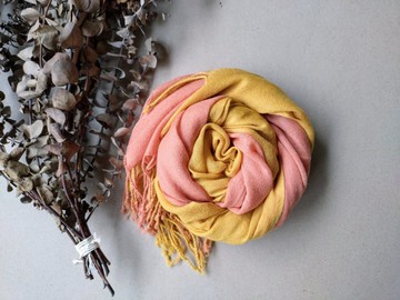 知染生活-天然植物染羊毛圍巾/暖陽