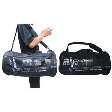 ~雪黛屋~baiho 旅行袋圓筒袋中容量超輕防水尼龍布台灣製造品質保證壓扁收手提肩背斜側背附長背帶o