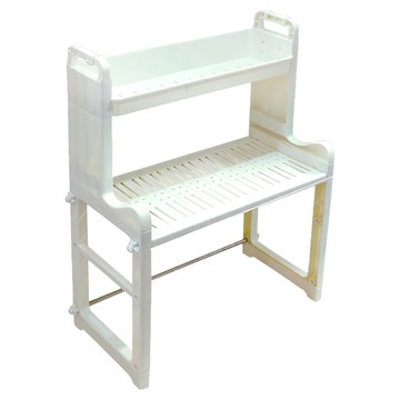 Lifecode 生活密碼 優廚微波爐置物架/廚房收納架 3層  59.5 x 28 x 74 cm  1個  白色