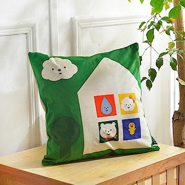 義大利F.B X FLUFFY HOUSE 愛屋及雲  麂皮靠墊 45*45CM