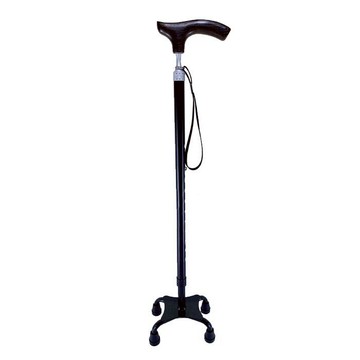 【海夫健康生活館】醫療用手杖(未滅菌) RH-HEF 站立式伸縮四腳拐杖-底座加重型(ZHCN2329)