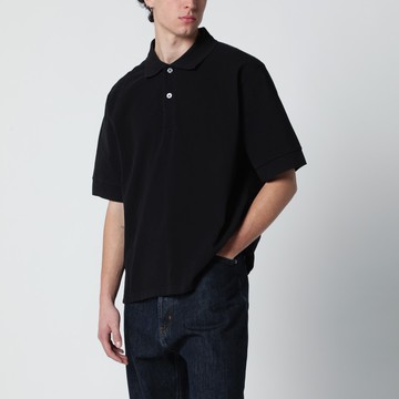 Balaton polo black in cotton piqué