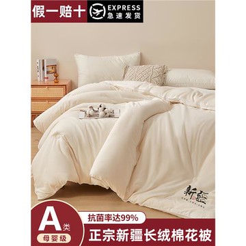 新疆棉花被子春秋被冬被棉被全棉加厚保暖純棉被芯單人空調被四季