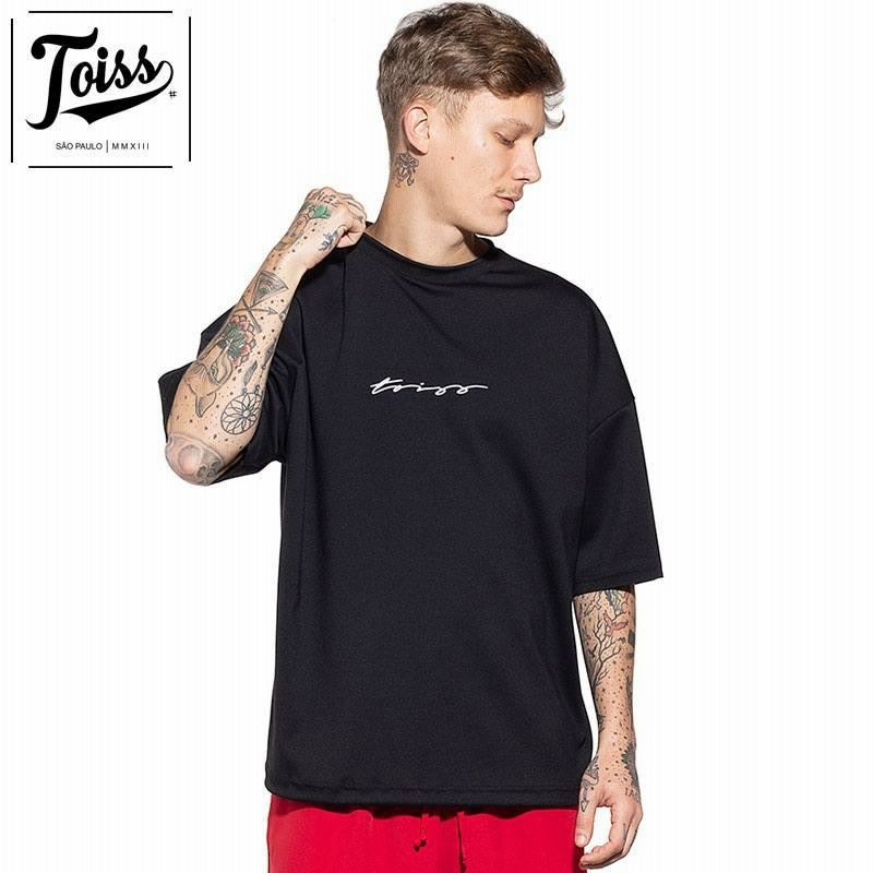 ネイマールブランド【TOISS】切りっぱなしモレトンTシャツ toiss】トイスモレトン スウェットTシャツ ブラック ネイマール