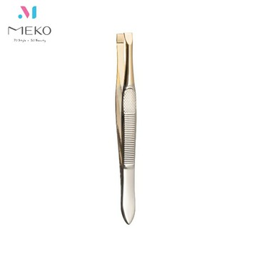 MEKO 漸層金平口眉毛夾 /薄刃/拔毛夾 EE-058【官方旗艦店】