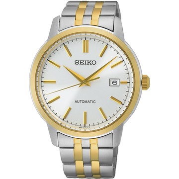 SEIKO 精工 CS系列紳士簡約時尚機械錶/金X銀/40mm (4R35-05J0G/SRPH92K1)