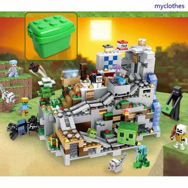 レゴマインクラフト風 山の洞窟 レゴ互換 約1000ピース 大人気 お誕生日 祝い プレゼント ラッピング ミニフィグ 説明書 Lego マイクラ風 通販 Lineポイント最大get Lineショッピング