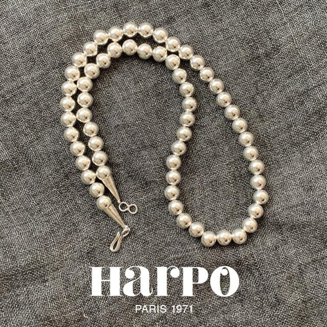 HARPO アルポ Navajo round silver beads necklace 50cm/8mm ナバホ ...