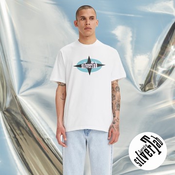 Levis Silver Tab銀標系列 男款 寬鬆版短袖T恤 / 銀標十字星Logo 白