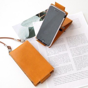 附支架智慧型手機外殼 垂直開口 栃木皮革 [S 牛仔褲] 智慧型手機肩書皮革 AF01M