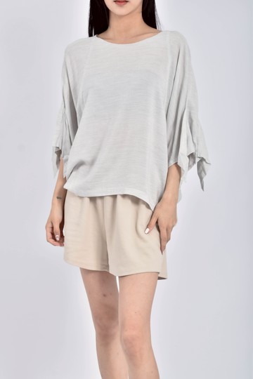 (M) giordano ladies條紋灰色長袖上衣