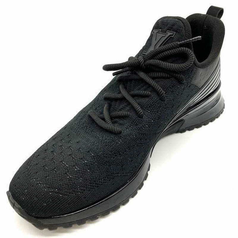 【未使用品】 LOUIS ルイヴィトン VUITTON ブラック 1A5YPH ニット スニーカー 靴