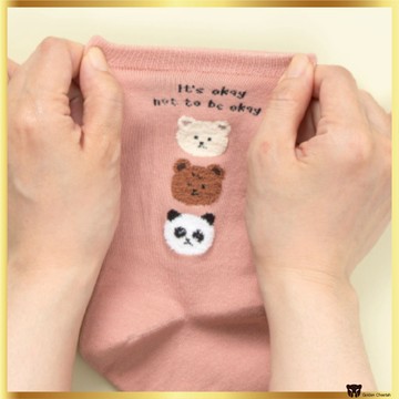 Marysocks Kiki Bear 中小腿女式時尚襪子 3 色