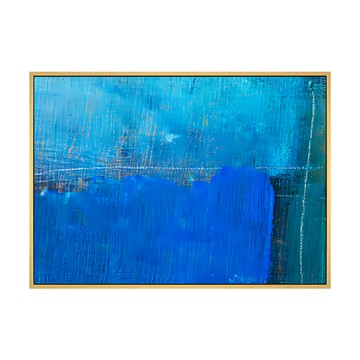 眷戀 鈷藍 NS_畫線 不含框  50 x 70cm  木色