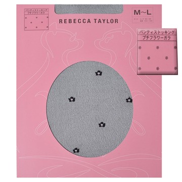 rebecca taylor 日本製可愛優雅小花花紋褲襪(黑底系)