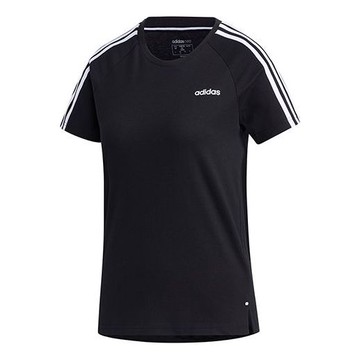 adidas neo W ESNTL 3S TEE Sports Short Sleeve Black KicksCrew