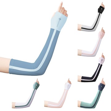 時尚撞色剪裁顯瘦設計!! GOLOV.EJOY 防曬涼感袖套 輕薄透氣 親膚有質感