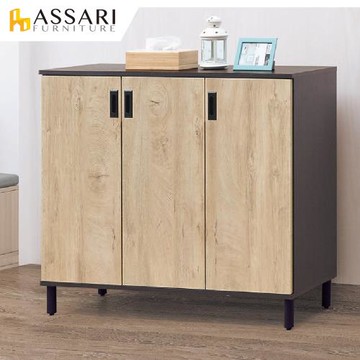 【ASSARI】卡斯特原切色4尺鞋櫃(寬120x深39x高96cm)