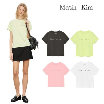 【MATIN KIM】貼紙風LOGO上衣 多色