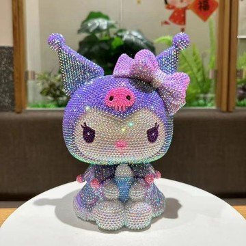 ✨臺灣出貨✨庫洛米滿鑽DIY存錢罐手工兒童玩具鑽石公仔生日禮物