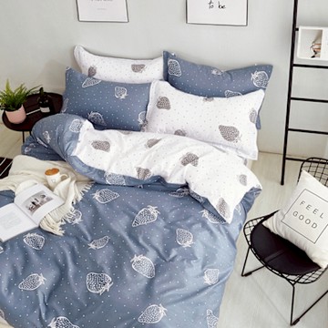 Ania Casa 草莓之戀 加大三件式 100%精梳棉 台灣製 床包枕套純棉三件組