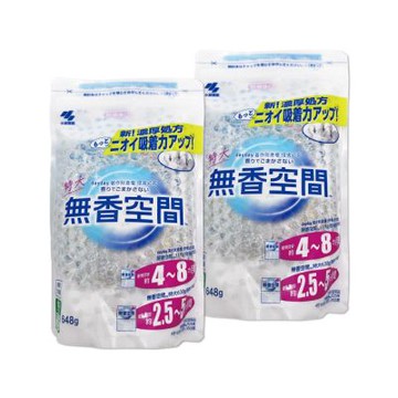 (2袋任選超值組)日本Kobayashi小林製藥-無香空間居家室內消臭珠芳香除臭劑補充包648g/袋(玄關鞋櫃浴廁,放置型空氣清新劑,分解異味消臭晶球,汗味脫臭劑)