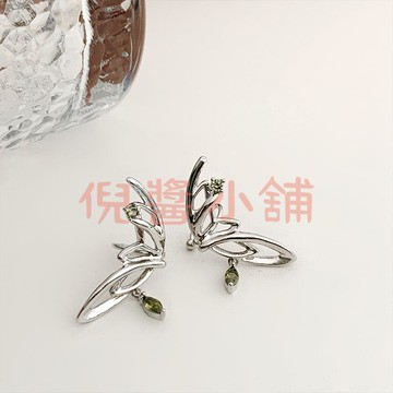S925銀精靈蝴蝶流蘇耳環 耳夾  潮輕奢高級感洋氣耳夾無耳洞【倪醬小鋪】